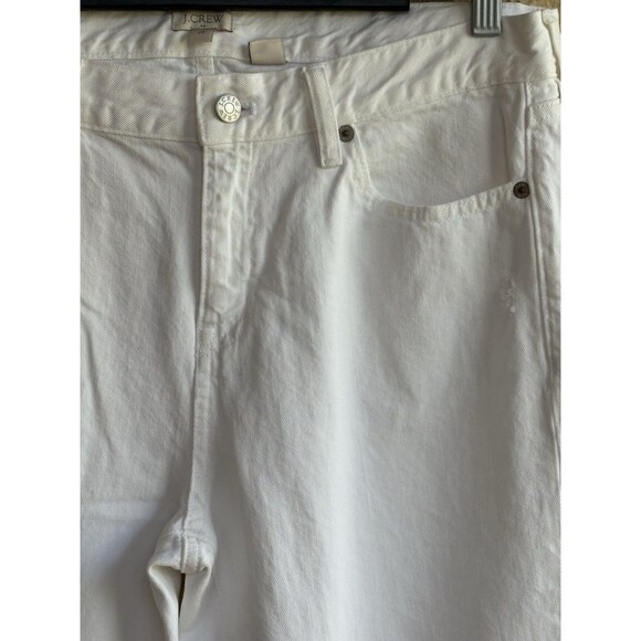 J Crew Sz 28 White Wash Distressed Women’s Mid Rise Jeans Fairy Summer Classic - Picture 5 of 11
